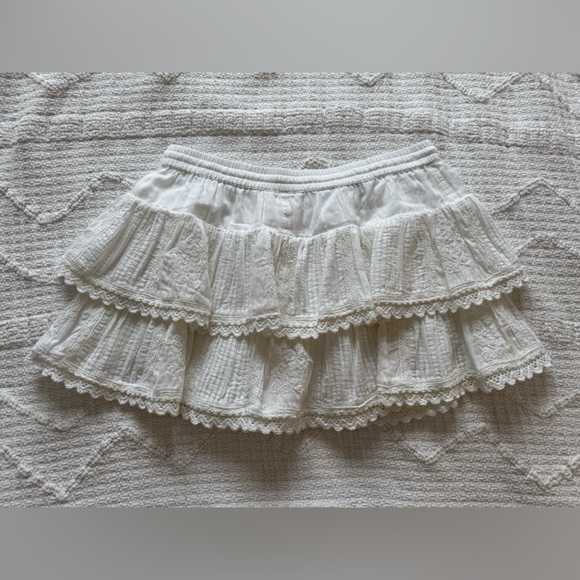 Muche et Muchette White Lace Tiered Skirt - Picture 2 of 3